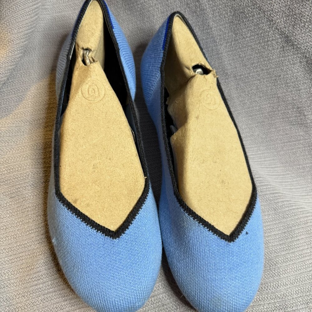 retired style, merino Rothys flats in light blue